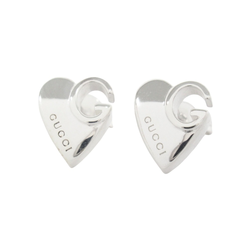 【中古】新品同様 GUCCI グッチ 新品仕上げ済 インターロッキングG ハート ピアス アクセサリー ジュエリー SV925 シルバー メンズ レディース Re:MODE ブランド古着のリモード|Re:MODE ブランド古着のリモード