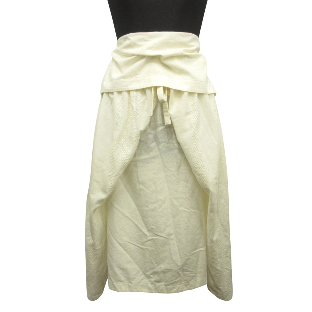 【中古】良品 tricot COMME des GARCONS トリココムデギャルソン レイヤード ロング スカート 変形 渡辺淳弥期 90's ヴィンテージ 白 ホワイト レディース Re：MODE ブランド古着のリモード｜Re：MODE　ブランド古着のリモード