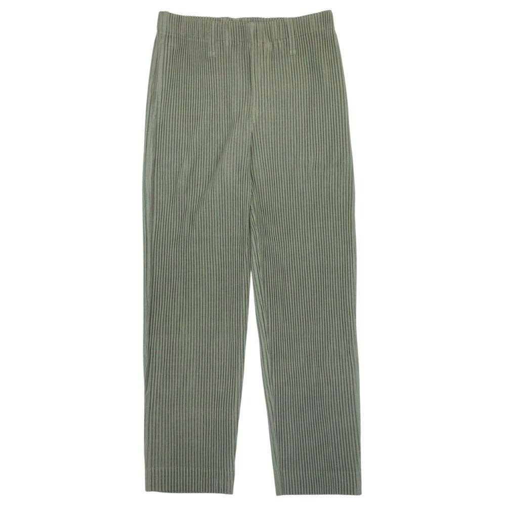 【中古】新品同様 HOMME PLISSE ISSEY MIYAKE オム プリッセ イッセイミヤケ 15aw TAILORED PLEATS 2 プリーツ スラックス パンツ 1 カーキ メンズ Re：MODE ブランド古着のリモード｜Re：MODE　ブランド古着のリモード