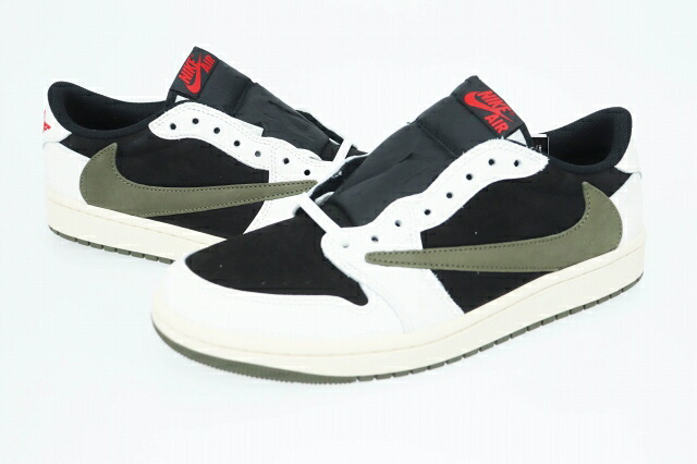 【中古】ナイキ NIKE ×Travis Scott トラヴィス スコット WMNS AIR JORDAN 1 LOW OG SP Medium Olive ウィメンズ エアジョーダン 1 ロー DZ4137-106 28 ミディアム オリーブ ブランド古着ベクトル 中古☆AA★▲■241202 レディース|ベクトル プリマベーラ店