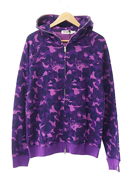 A BATHING APE Color Camoサーマルジップパーカー紫パープル A BATHING APE（アベイシングエイプ）の「COLOR CAMO GIANT