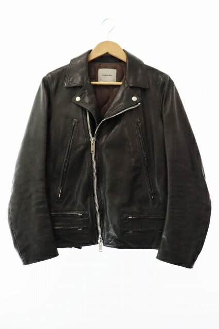 【中古】アンダー覆いかぶせる UNDERCOVER 13AW ボーン 継ぎ切れ ライダース なめし革上衣 L4202-1 1 黒 黒いこと ブランド名古着ベクター 中古 ☆AA★ 250305