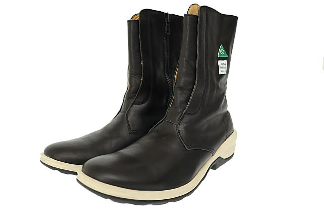 【中古】アンダーカバー UNDERCOVER 07SS PURPLE期 SIDE ZIP BOOTS ME MAKE NOISE NOT CLOSES WMNNC サイド ジップ レザー ブーツ B6F09 M 黒 ブラック ブランド古着ベクトル 中古☆AA★▲■250307 メンズ 15,048円