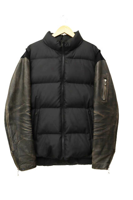 13AW UNDER-COVER レザースリーブ　ミリタリージャケット最終値下げ 13AW UNDER-COVER レザースリーブミリタリージャケット最終値下げ