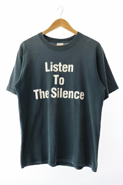 【中古】ナンバーナイン NUMBER (N)INE 00s LISTEN TO THE SILENCE T-SHIRT THE COMPILATION OF #9 半袖Tシャツ M 紺 ネイビー ブランド古着ベクトル 中古 ☆AA★ 250604