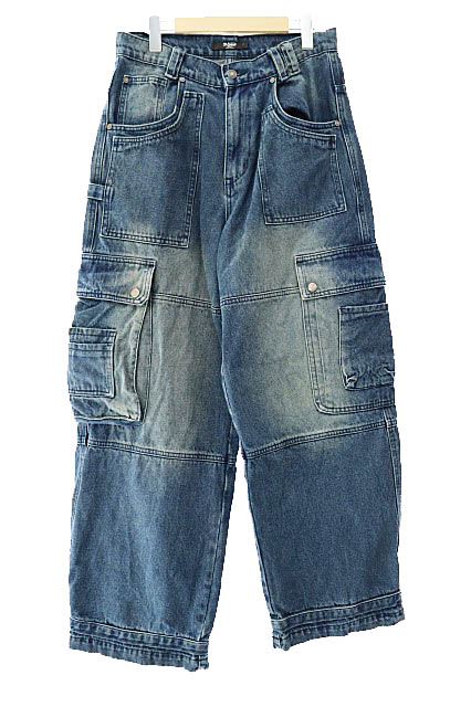 jaded london デニムハーフパンツ　ショーツ　w30　バギー　ブルー 新色☆Jaded☆JUMBO デニムショートパンツ【英国発】2色 (JADED