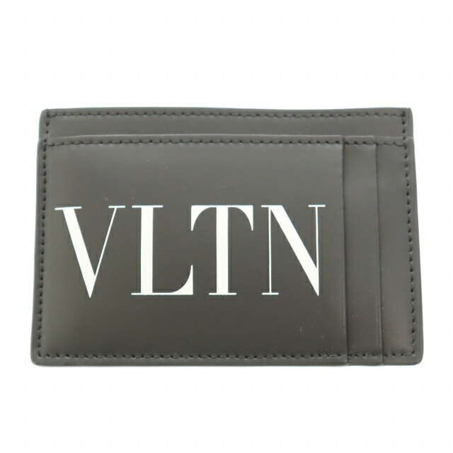【中古】ヴァレンティノ ヴァレンチノ VALENTINO VLTN-Logo Leather Cardholder ロゴ レザー カードホルダー ケース 黒 ブラック ブランド古着ベクトル 中古☆AA★▲■250714 メンズ|ベクトル プリマベーラ店