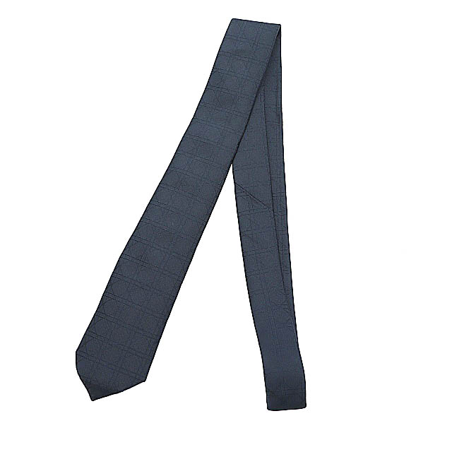 【中古】ディオール オム Dior HOMME カナージュ シルク ネクタイ 31C1047B0770_C540 紺ネイビー ブランド古着ベクトル 中古☆AA★●▲■250906 メンズ