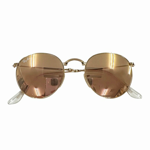 【中古】レイバン RAY BAN ROUND METAL FOLDING ラウンド メタル フォールディング 折りたたみ ミラーレンズ サングラス RB3532 ゴールド ブランド古着ベクトル 中古☆AA★▲■251225 メンズ レディース