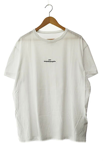 【中古】メゾンマルジェラ Maison Margiela 23SS アップサイドダウン ロゴ刺繍 半袖 Tシャツ S30GC0701 S22816 52 白ホワイト ブランド古着ベクトル 中古☆AA★250921 メンズ
