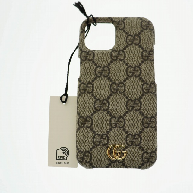 【中古】グッチ GUCCI iPhone15 Case GG Supreme Canvas GGスプリームキャンバス オフィディア GGロゴタイプ iPhone 15入れもの 763787 ベージュ ブランド名古着ベクター 中古 ☆AA★▲●■ 251010