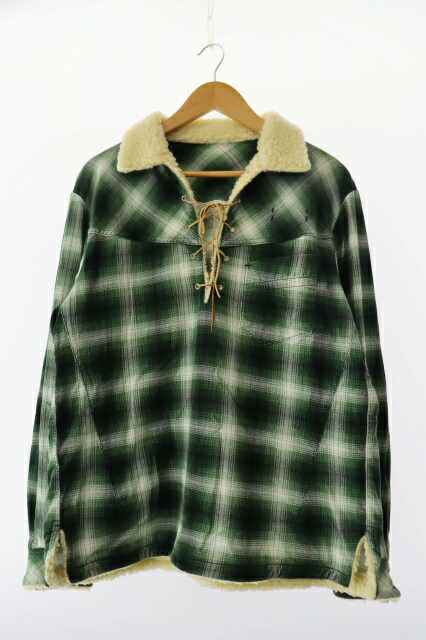 ナンバーナイン　ほつれダメージ加工チェックネルシャツ ナンバーナイン ほつれダメージ加工チェックネルシャツ