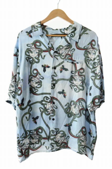 【中古】STOLEN GIRLFRIEND CLUB ストールン ガールフレンド クラブ Aloha Shirt アロハ シャツ XXL 青 ブルー ブランド古着ベクトル 中古●260305 メンズ