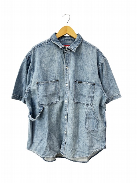 【中古】シュプリーム SUPREME 25SS Loose Fit S/S Denim Painter Shirt 濫りがわしい 填まる 半袖 ジーンズ ペインター プルオーバー M インディゴ ブランド名古着ベクター 中古☆AA★260504 メンズ