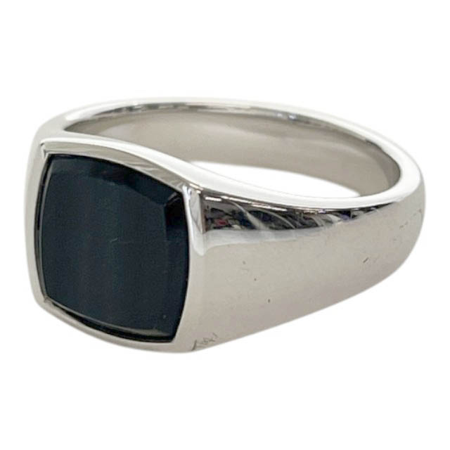【中古】トムウッド TOMWOOD Kay Ring Blue Hawk Eye ブルー ホーク アイ ケイ シグネット リング 925 101223-60 60 シルバー ブランド古着ベクトル 中古▲■251124 メンズ