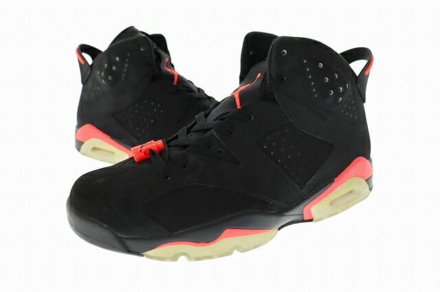 【中古】ナイキ NIKE AIR JORDAN 6 RETRO INFRARED BLACK 2014 エアジョーダン 6 インフラレッド 384664-023 27.5 黒 ブラック ブランド古着ベクトル 中古▲■251202 メンズ