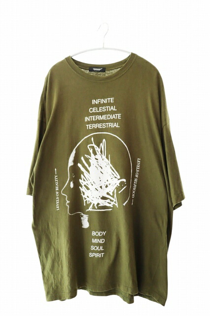 【中古】アンダーカバー UNDERCOVER 22SS OVERSIZE S/S TEE OLIVE UC1B4893-2 プリント オーバーサイズ 半袖 Tシャツ 3 オリーブ ブランド古着ベクトル 中古260308 メンズ