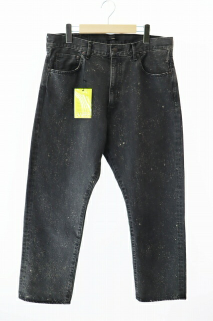 【中古】awasa アワサ 25AW 5-pocket tapered distressed denim テーパード ディストレスト デニム パンツ aws4-pt008 3 黒 ブラック ブランド古着ベクトル 中古■251216 メンズ