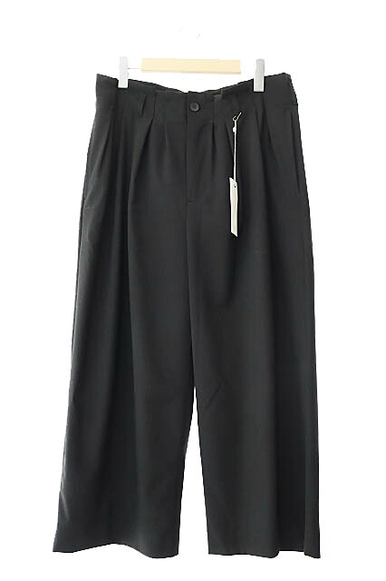 【中古】ディガウェル DIGAWEL 25AW Wide tuck pants ワイド タック スラックス トラウザーズ パンツ DWYB014 1 黒ブラック ブランド古着ベクトル 中古●■251206 メンズ