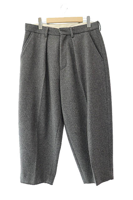 【中古】FUMITO GANRYU フミト ガンリュウ 20AW ウール バギー スラックス パンツ FU4-PA-15 1 グレー 251211 メンズ 034-902512060015_1.jpg