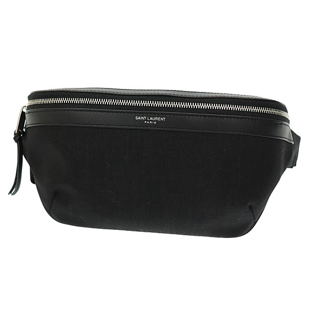 【中古】サンローラン 光の都市 SAINT LAURENT PARIS ロゴタイプ 帆布 なめし革 上半身 酉の方角 御徒面子 557831 黒黒いこと ブランド名古着ベクター 中古☆AA★▲■260114 メンズ レディース