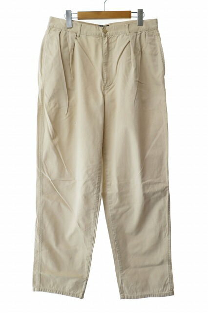 【中古】ポロ ラルフローレン POLO RALPH LAUREN 2TUCK CHINO PANTS 2タック チノ パンツ 33 ベージュ ブランド古着ベクトル 中古260205 メンズ