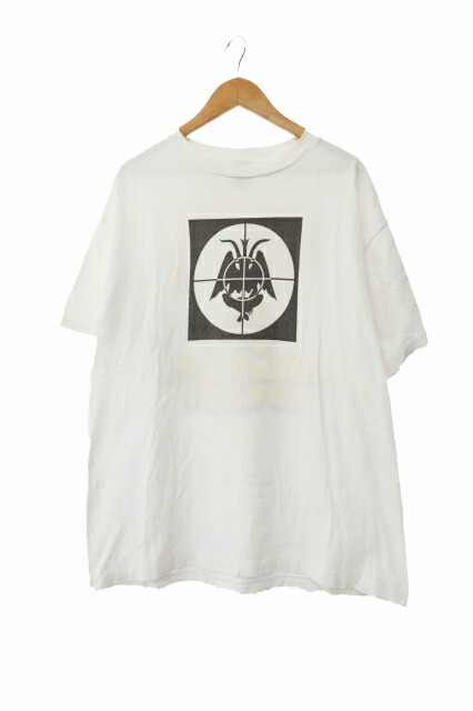 【中古】セントマイケル SAINTMICHAEL × DENIM TEARS デニム ティアーズ 22SS S/S TEE ロゴ プリント 半袖 Tシャツ L 白 ホワイト ブランド古着ベクトル 中古☆AA★260122 メンズ