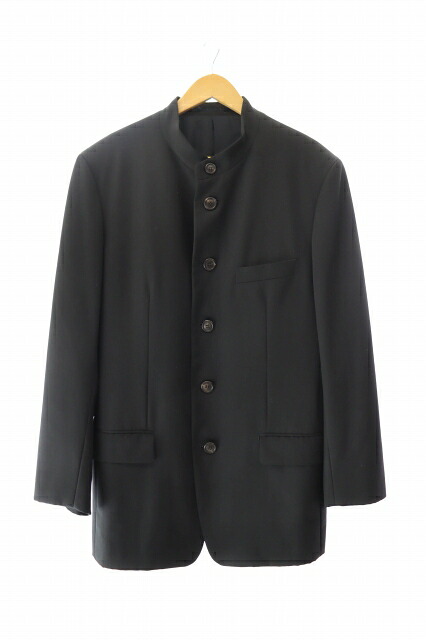 【中古】イッセイミヤケ ISSEY MIYAKE MEN Mao Collar Jacket マオカラー 上衣 ME73-FD212 M 黒 黒いこと ブランド名古着ベクター 中古 260222 メンズ