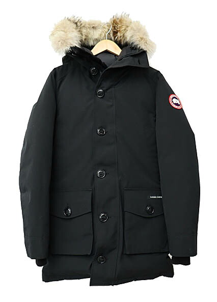【中古】カナダグース CANADA GOOSE YORKTON ヨークトン ファー付き ダウン ジャケット ブルゾン 2072JM S 黒ブラック ブランド古着ベクトル 中古260111 メンズ