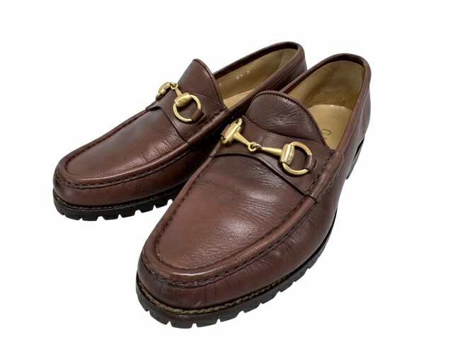 【中古】グッチ GUCCI vintage ホースビット ローファー ワイズD 111 6030 25.5 茶 ブラウン ブランド古着ベクトル 中古▲■260516 メンズ|ベクトル プリマベーラ店