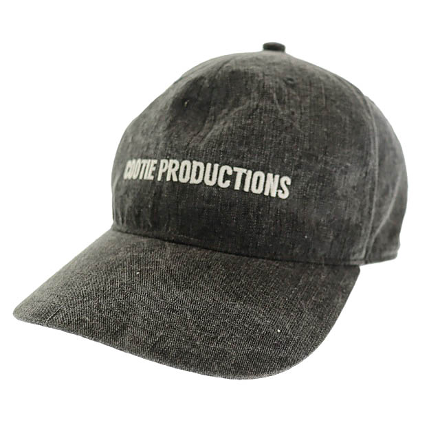 【中古】クーティー COOTIE Pigment Coating Twill 6 Panel Cap ロゴ刺繍 ピグメント コーティング ツイル 6パネル キャップ 帽子 黒ブラック ブランド古着ベクトル 中古▲260218 メンズ