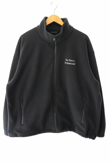 【中古】ザエンノイプロフェッショナル The ennoy Professional 25AW FLEECE JACKET ロゴ刺繍 フリース ジャケット AW25BRENJK02LP L 黒 ブラック ブランド古着ベクトル 中古260130 メンズ｜ベクトル プリマベーラ店