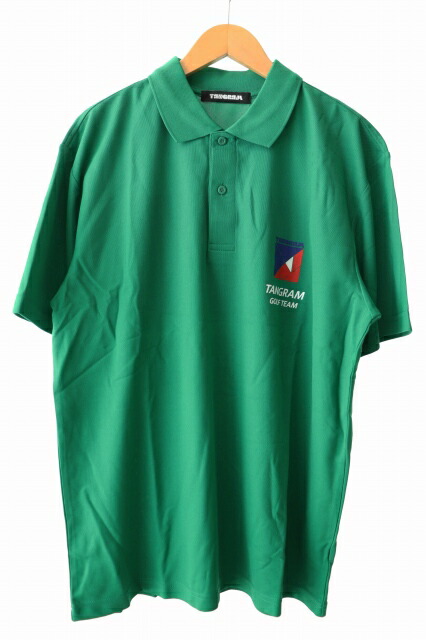 【中古】TANGRAM タングラム GOLF TEAM POLO SHIRTS ゴルフ チーム 半袖 ポロ シャツ L 緑 グリーン ブランド古着ベクトル 中古●260310 メンズ