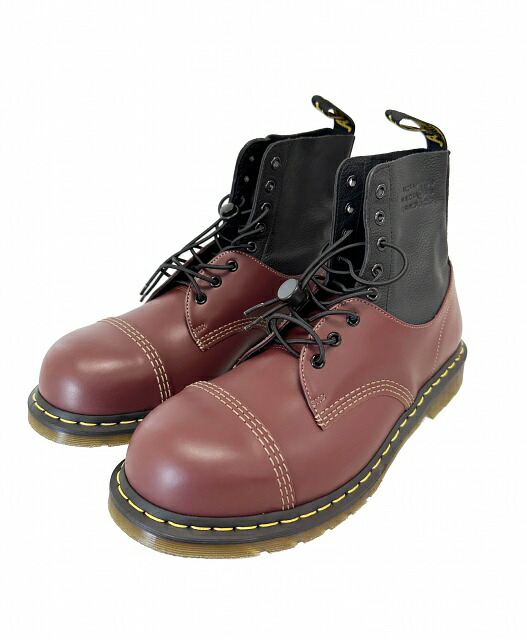 【中古】ドクターマーチン DR.MARTENS ×MM6 エムエムシックス 1460 TWISTED AND REIMAGINED 8 HOLE BOOT BLACK RED ツウィステッド アンド リマジンド 8 ホール ブーツ 32186601 UK11 ブラック レッド ブランド古着ベクトル 中古 ▲■260131 メンズ