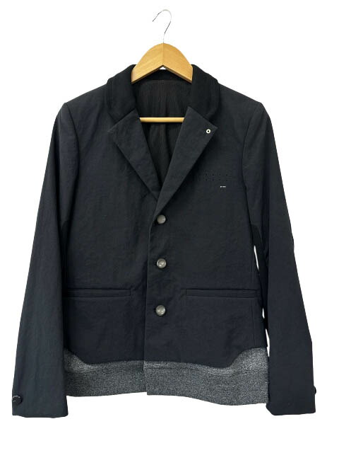 【中古】アンダー取りまかなう UNDERCOVER 10SS LESS BUT BETTER レスバットベター期 流汗うつり変わり テーラード 上衣 E4108 1 黒いこと 薄墨色 ブランド名古着ベクター 中古260312 メンズ
