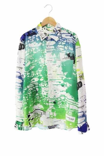 【中古】ユニフォームエクスペリメント uniform experiment 21SS BIG REGULAR COLLAR SHIRT ビッグ レギュラー 色合い 長袖 プルオーバー UE-210001 1 白 白いこと ブランド名古着ベクター 中古260212 メンズ カジュアルシャツ-メンズファッション-トップス