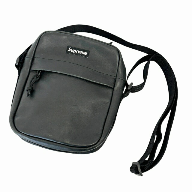 【中古】シュプリーム SUPREME 24AW Leather Shoulder Bag ボックス ロゴ レザー ショルダー バッグ 黒 ブラック ブランド古着ベクトル 中古☆AA★▲260305 メンズ