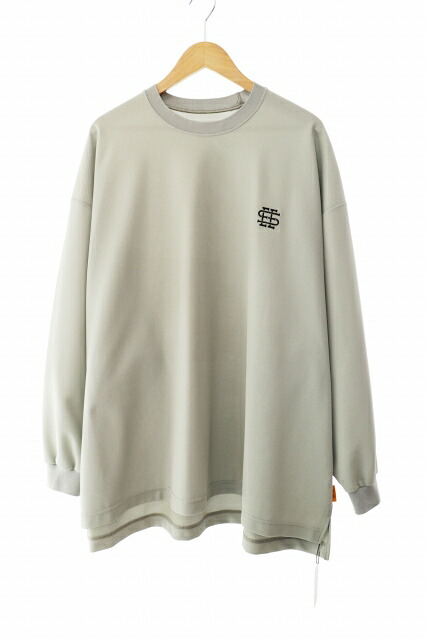【中古】SEESEE シーシー ×URBS アーバンリサーチ バイヤーズセレクト SUPER BIG LONG-SLEEVE 鹿の子T-SHIRTS ロゴ 刺繍 スーパー ビッグ ロング スリーブ 長袖 Tシャツ ロンT L20-BSM35 4XL 灰 グレー ブランド古着ベクトル 中古■260211 メンズ