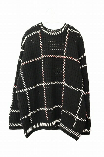 【中古】シュプリーム SUPREME 23SS Quilt Stitch Sweater キルト ステッチ ニット セーター M 黒 ブラック ブランド古着ベクトル 中古☆AA★260227 メンズ
