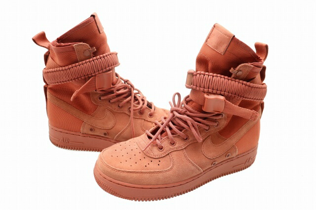 【中古】ナイキ NIKE AIR FORCE 1 SF HIGH Dusty Peach エアフォース 1 ハイ ダスティ ピーチ 864024-204 27 オレンジ ブランド古着ベクトル 中古260311 メンズ