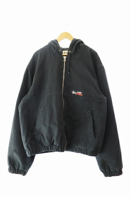 【中古】ステューシー STUSSY 23AW INSULATED WORK JACKET CANVAS インシュレイティッド ワーク 中綿 ジャケット 115716 XL 黒 ブラック ブランド古着ベクトル 中古 260222 メンズ｜ベクトル プリマベーラ店