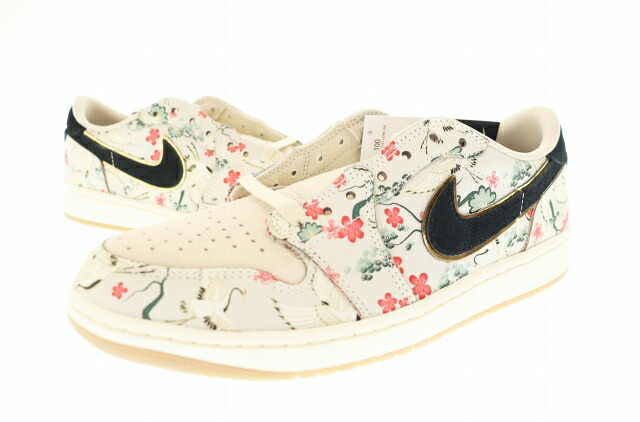 【中古】ナイキ NIKE ×Rui Hachimura 八村塁 AIR JORDAN 1 RETRO LOW OG Cranes エアジョーダン1 ロー クレインズ スニーカー HV8293-100 27.5 オートミール ブランド古着ベクトル 中古 ▲■260224 メンズ