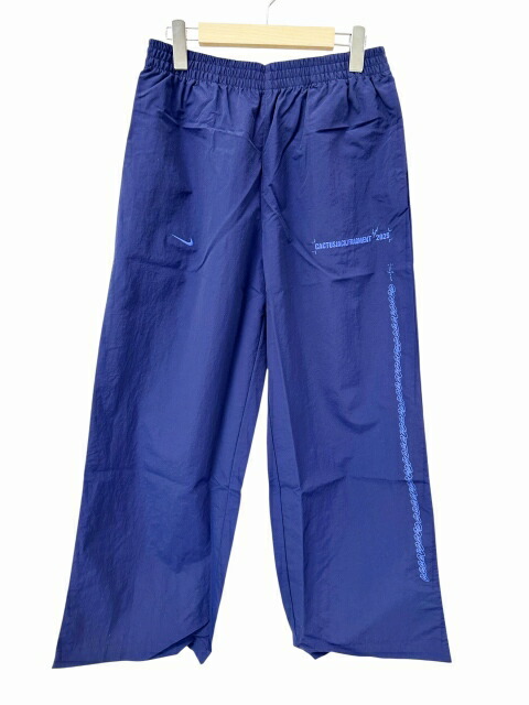【中古】ナイキ NIKE × Travis Scott Cactus Jack トラヴィス スコット カクタス ジャック × Fragment フラグメント Windbreaker Pants ロゴ刺繍 ウインドブレーカー パンツ S ネイビー ブランド古着ベクトル 中古260306 メンズ
