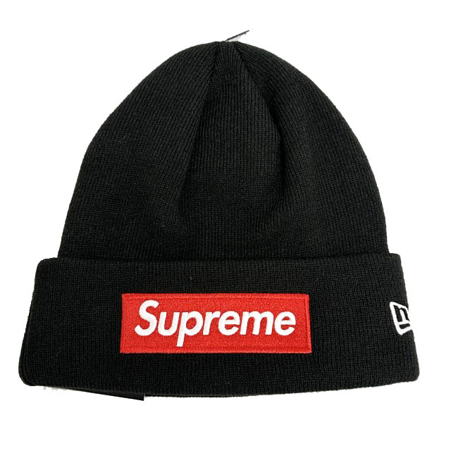 【中古】シュプリーム SUPREME ×NEWERA ニューエラ 22AW Box Logo Beanie BLACK ボックス ロゴ刺繍 ビーニー ニットキャップ 黒ブラック ブランド古着ベクトル 中古☆AA★▲■260416 メンズ