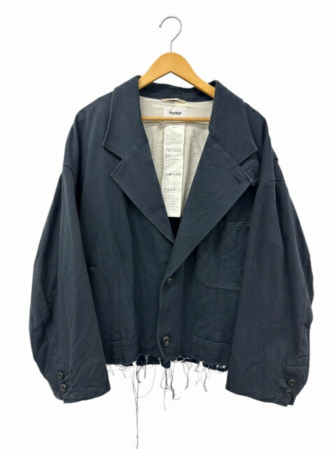 【中古】ダブレット doublet 21SS SILK CHINO CUT-OFF JACKET シルク チノ カットオフ ジャケット 10JK39 M 紺 ネイビー ブランド古着ベクトル 中古 260402 メンズ 18,216円