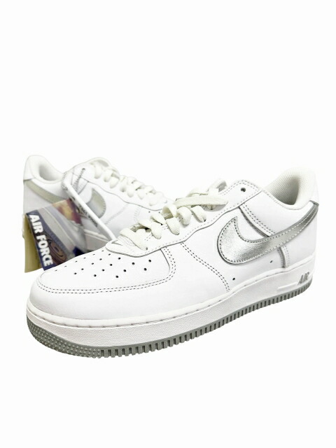 【中古】ナイキ NIKE AIR FORCE 1 LOW RETRO Color of the Month Silver Swooshes エアフォース 1 ロー カラーオブザマンス シルバー スウッシュ DZ6755-100 26.5 白 ホワイト ブランド古着ベクトル 中古▲■260314 メンズ