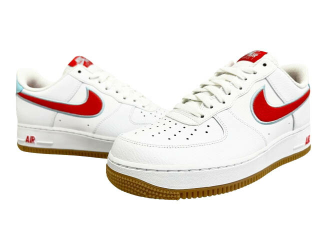 【中古】ナイキ NIKE AIR FORCE 1 07 LV8 White Chile Red Glacier Ice エアフォース 1 ホワイト チリレッド グレイシャーアイス DA4660-101 27 白ホワイト ブランド古着ベクトル 中古▲■260309 メンズ