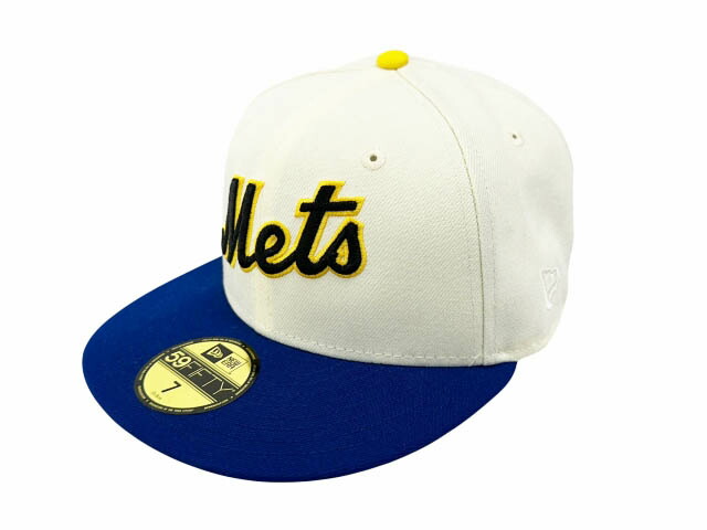 【中古】ニュー内鰓 NEW ERA New York Mets 59FIFTY 25TH ANV CHROME ニューヨーク州 メッツ 野球旗がしら 7 白いこと 青碧 ブランド名古着ベクター 中古▲260523 メンズ