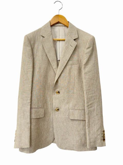 【中古】ワコマリア WACKO MARIA SPENCE BRYSON SINGLE BREASTED スペンス ブライソン 縞模様 2B テーラード 上衣 スポーツジャケット M ベージュ ブランド名古着ベクター 中古●260603 メンズ