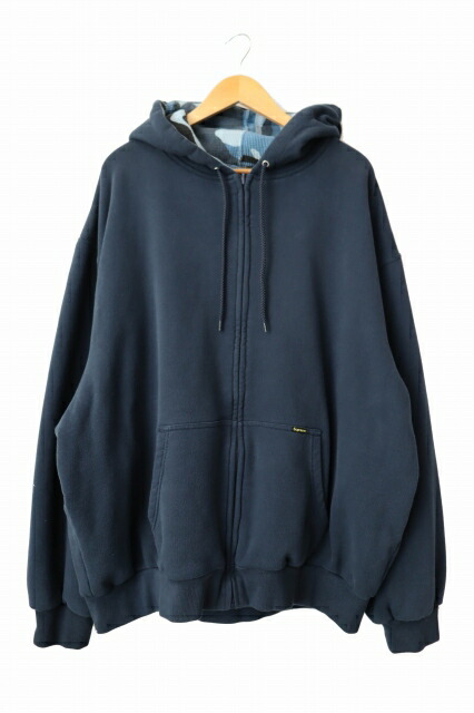 【中古】シュプリーム SUPREME 25AW Reversible Work Zip Up Hooded Sweatshirt リヴァーシブル 細工物 ジップ 引きあげる フーデッド 汗水 プルオーバー パーカー XXL 紺 米国海軍 ブランド名古着ベクター 中古 ☆AA★ 260430 メンズ